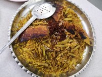 کنگر پلو با رشته