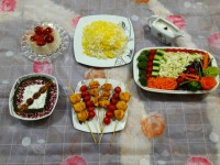 جوجه حلزونی ژله ماست و خیار