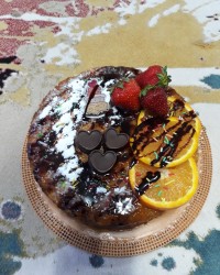 کیک پرتقالی با سس پرتقال