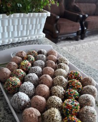 توپک خرمایی چهار مغز مغز دار