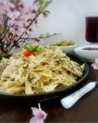 اسپاگتی با مرغ وسس آلفردو