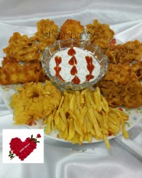 مرغ سوخاری پولکی با ژله خرده شیشه