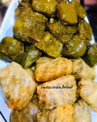 دلمه برگ انگور وبرگ کلم