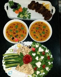 افطارساده سوپ ورمیشل،شامی گوشت