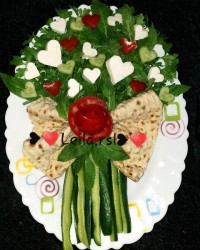 تزیین ساده نون وپنیرسبزی