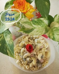 سالاد ماکارونی با ژامبون