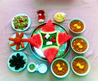 سفره افــطارے ماه رمضان