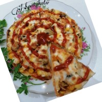 پیتزای مرغ و قارچ