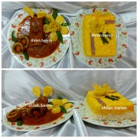 تزئین رولت گوشت ومرغ