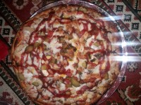 پیتزا گوشت و قارچ