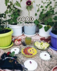افطاری من کنار گل های پدرم
