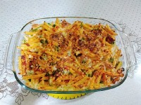 کاسرول پاستا پنه و سبزیجات