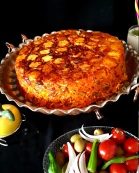 لوبیا پلو قالبی