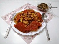 ماکارونی و زیتون پروده