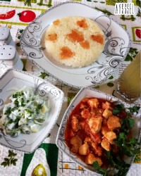 ته دیگ طرحدار با نان لواش
