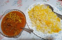 قیمه با گوشت قلقی