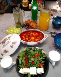 افطاری (قیمه ریزه یا سرگنجشکی)