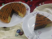 کیک ماست سه رنگ