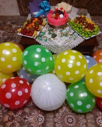 تدارکات شام وجشن تولد همسر عزیزوزحمتکشم