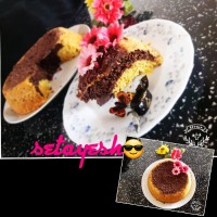 کیک ماست دورنگ