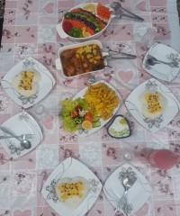 تزیین سفره شام