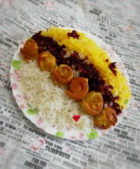 زرشک پلو باجوجه حلزونی