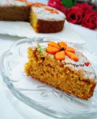 کیک هویج گردو کافی شاپ با کرم پنیری