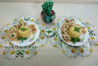 خوراک مرغ و سیب زمینی قالبی