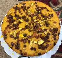 کیک اجیل وکشمش