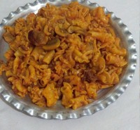 ماکارونی گوشت و قارچ