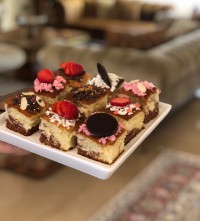 کیک اسفنجی دو رنگ