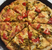 پیتزای مرغ و قارچ