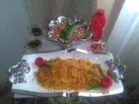 ماکارانی مرغ و قارچ