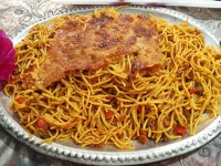 ماکارونی با گوشت و ته دیگ