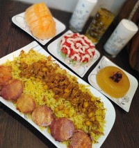 چلوی بوقلمون ژله ی آب انبه