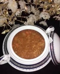 سوپ ورمیشل و جو پرک