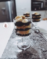 پودینگ شکلاتی و بیسکوییت