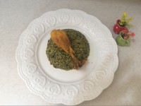 باقالی پلو با مرغ زعفرانی