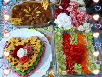 خورش قیمه با کوفته قلقلی با برنج قالبی وسالاد