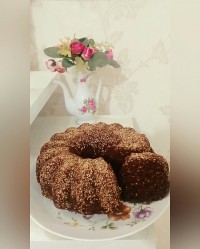 کیک کنجدی خوشمزه