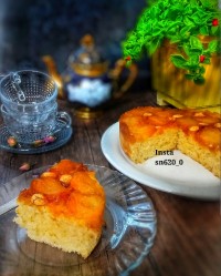 کیک آپساید داون زردالو