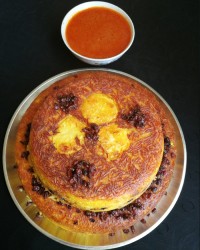 ته چین مرغ ۲ طبقه