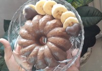 دسر موزی تهیه شده توسط دخترم