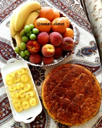 نان شیرمال _ ژله موز