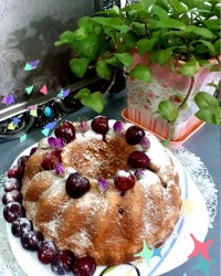 کیک با طعم گیلاس