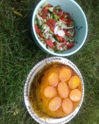 ماکارونی نهار امروز ما در طبیعت