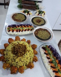 عدس پلو با مرغ