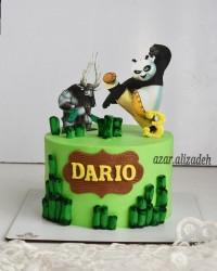 کیک پاندای کونگ فو کار