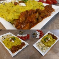 پوره سیبزمینی+ قارچ تخم مرغ