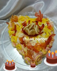 تزئن کیک خامه با گلوکز خانگی